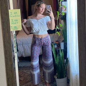 Super fun Elevenses Anthropologie Printed Pants